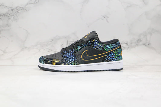 Air Jordan 1 Low Preto/Multicor