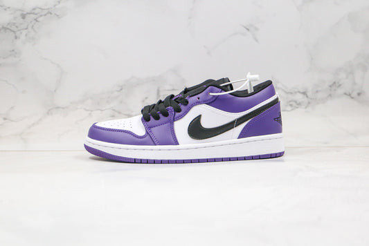 Air Jordan 1 Low Roxo/Branco/Preto