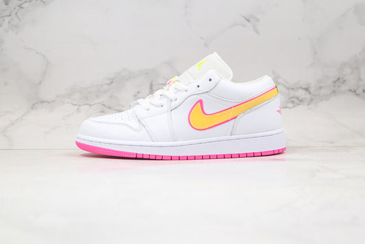 Air Jordan 1 Low Branco/Mango/Rosa