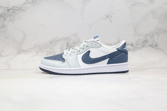 Air Jordan 1 Low Cinza/Azul/Branco