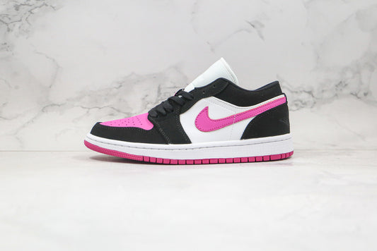 Air Jordan 1 Low Preto/Rosa/Branco
