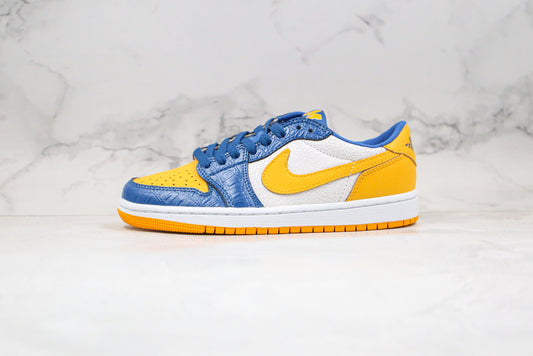 Air Jordan 1 Low Azul/Amarelo/Branco