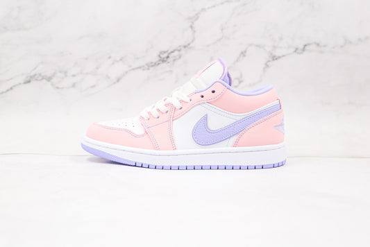 Air Jordan 1 Low Branco/Roxo/Rosa