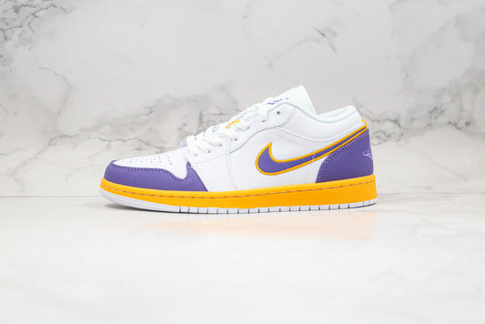 Air Jordan 1 Low Branco/Roxo/Amarelo