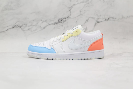 Air Jordan 1 Low Branco/Azul/Laranja