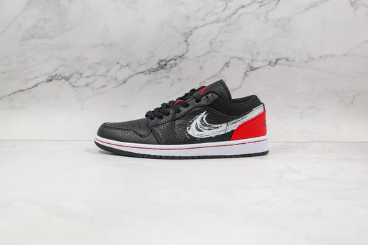 Air Jordan 1 Low Preto/Vermelho/Branco