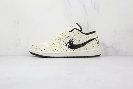 Air Jordan 1 Low Aquarela Preto/Branco