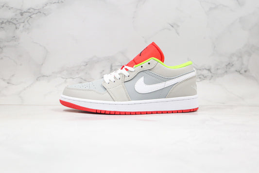 Air Jordan 1 Low Cinza/Verde/Vermelho